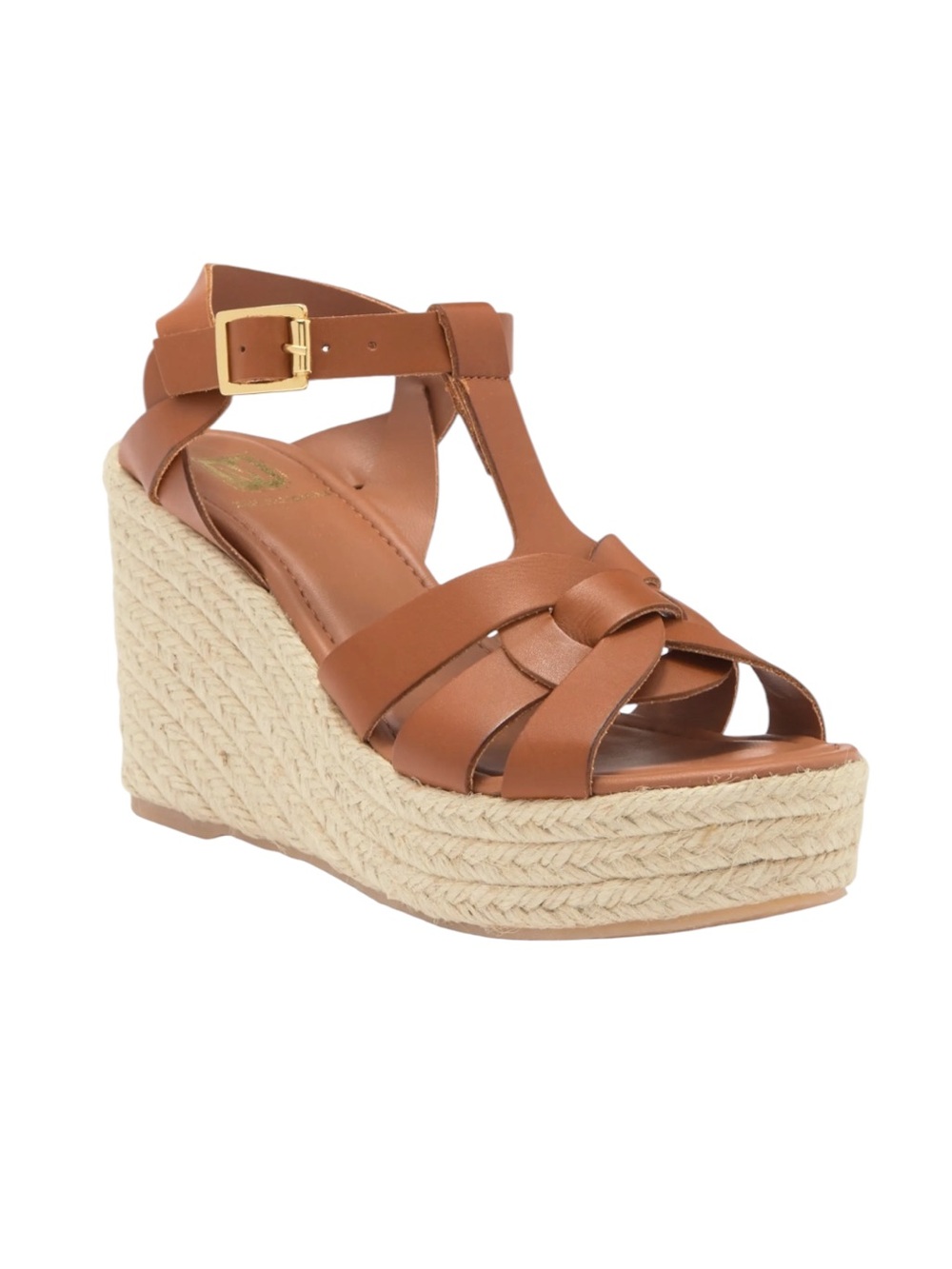 Bruno Magli Estra Espadrille platform Wedge Cognac Sandals – EU40/US9.5
